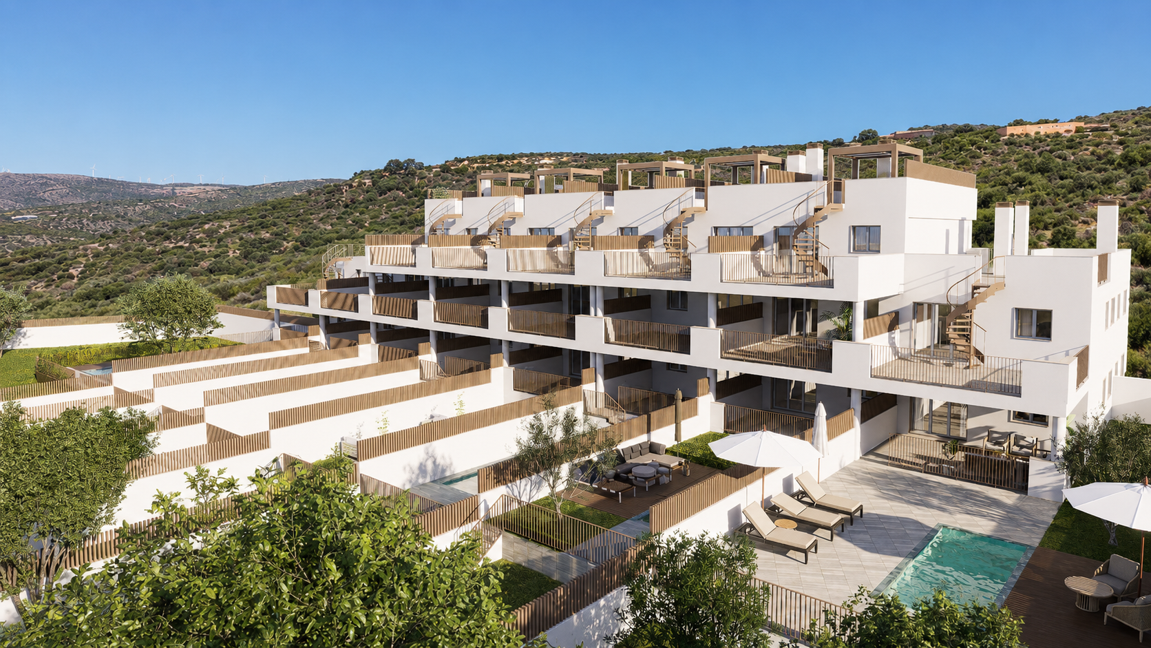 Aquila Residences Terrace and Pool View